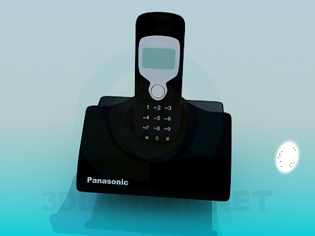 modello 3D Telefono cordless Panasonic - anteprima