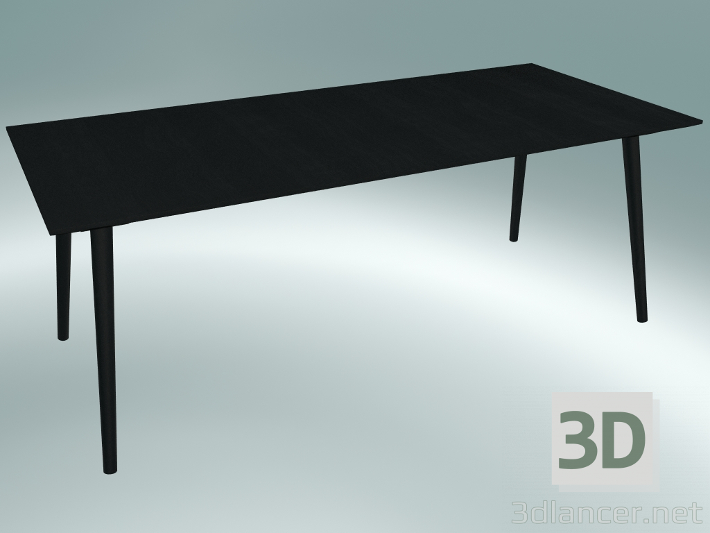 3D modeli Yemek masası arası (SK5, 200x90cm H 74cm, Siyah boyalı meşe) - önizleme