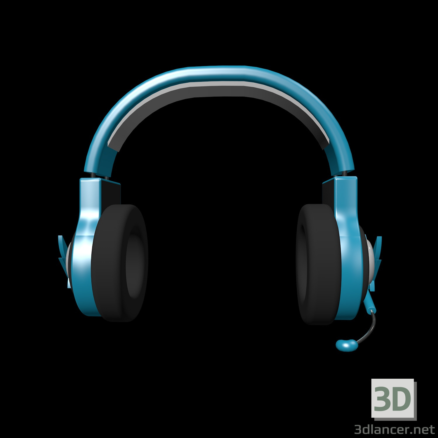 modèle 3D de Casque bleu acheter - rendu