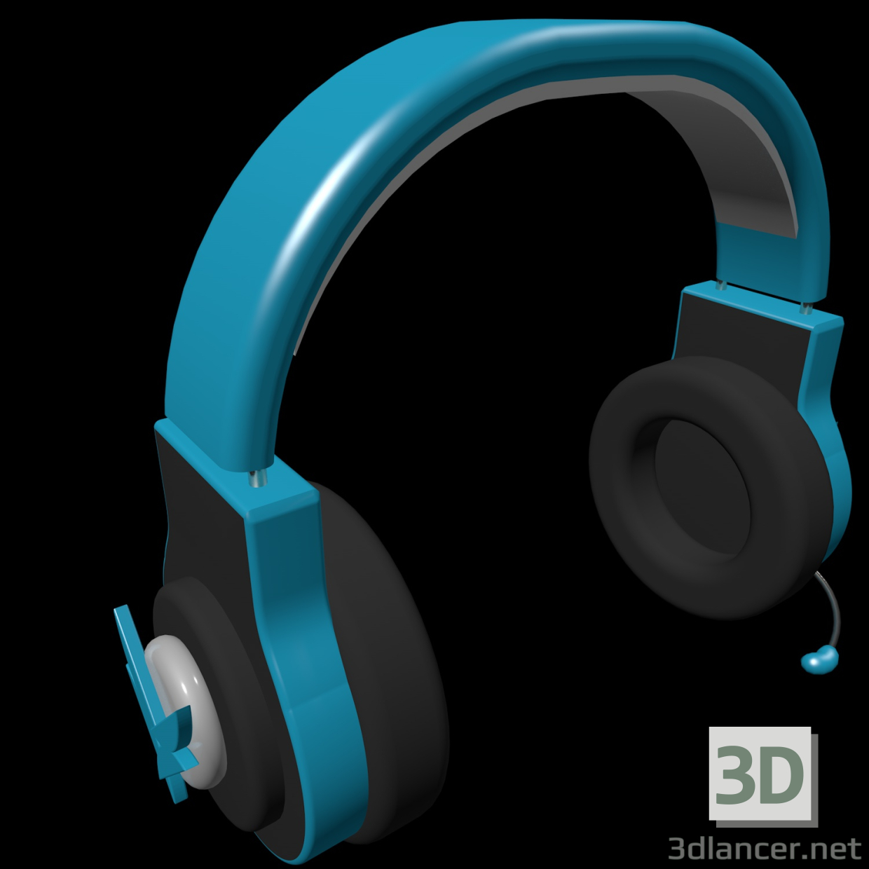 modèle 3D de Casque bleu acheter - rendu