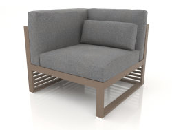 Modular sofa, section 6 left, high back (Bronze)