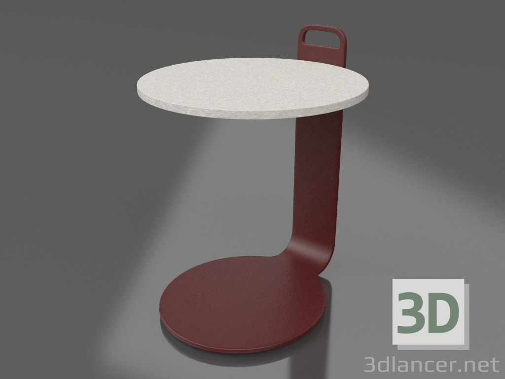 modèle 3D Table basse Ø36 (Rouge vin, DEKTON Sirocco) - preview