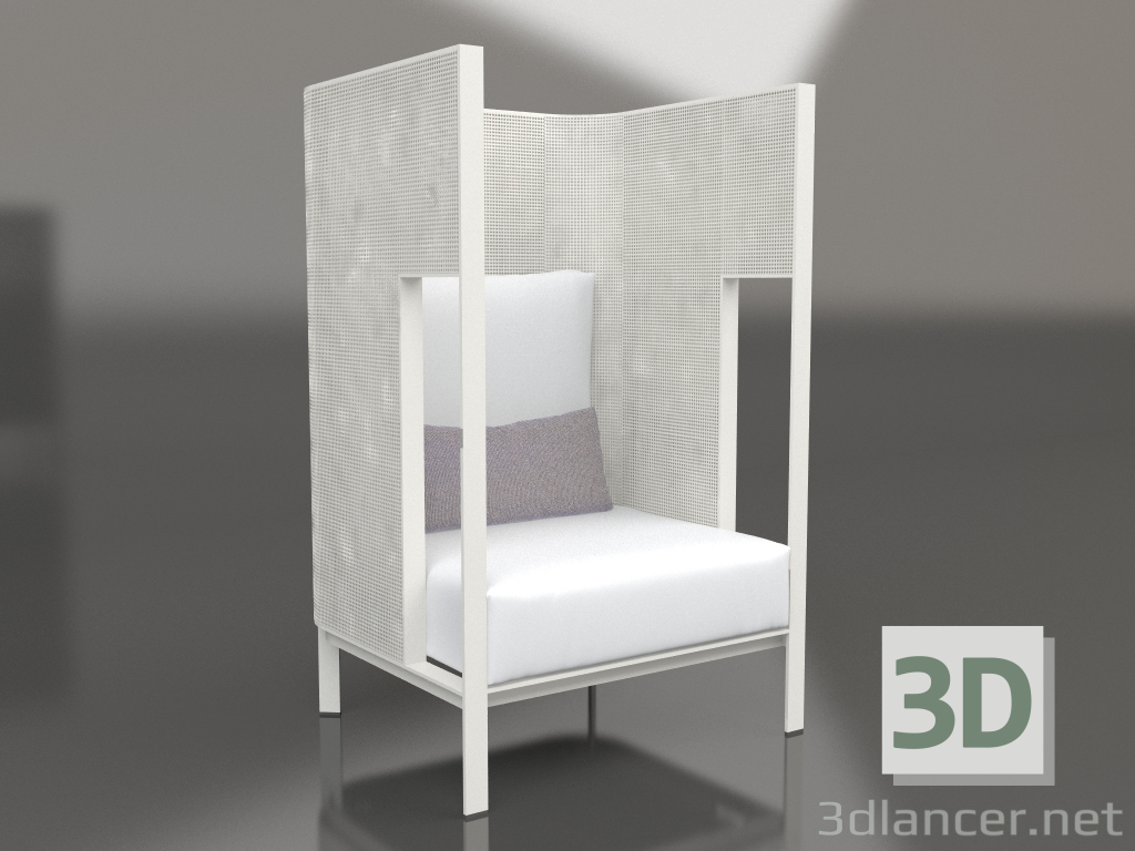 3d model Chaise longue capullo (gris ágata) - vista previa