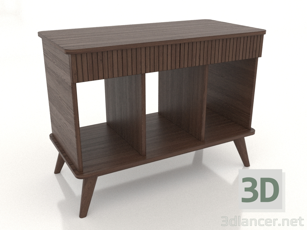 3D modeli Vinil plak çalar için evrensel stand MINI 900 mm (koyu ceviz) - önizleme