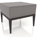 3d model Side table, walnut veneer W finish, matt grey-beige lacquer (59.5x59.5x50 cm) - preview