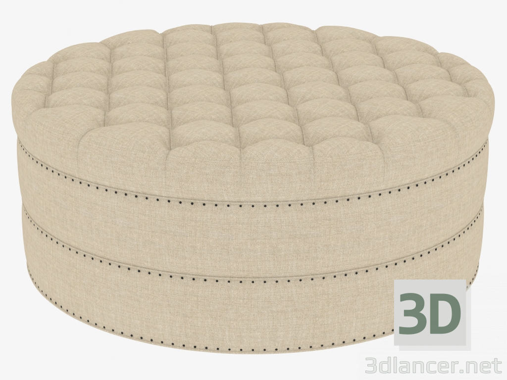 modello 3D Ottomano GRAND ROUND TUFTED OTTOMAN (7801.1107) - anteprima