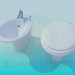 3d model The toilet and bidet - preview