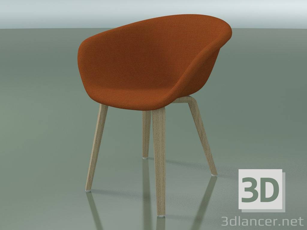 3d model Silla 4233 (4 patas de madera, tapizada, roble blanqueado) - vista previa