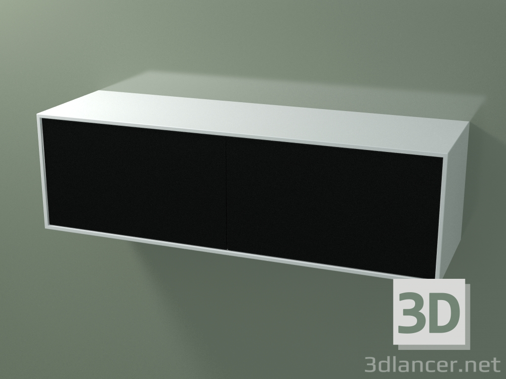 3d model Caja doble (8AUEBA02, Glacier White C01, HPL P06, L 120, P 36, H 36 cm) - vista previa