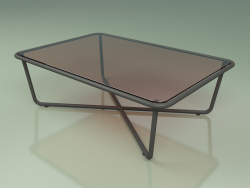 Table basse 002 (Verre Bronzé, Métal Fumé)