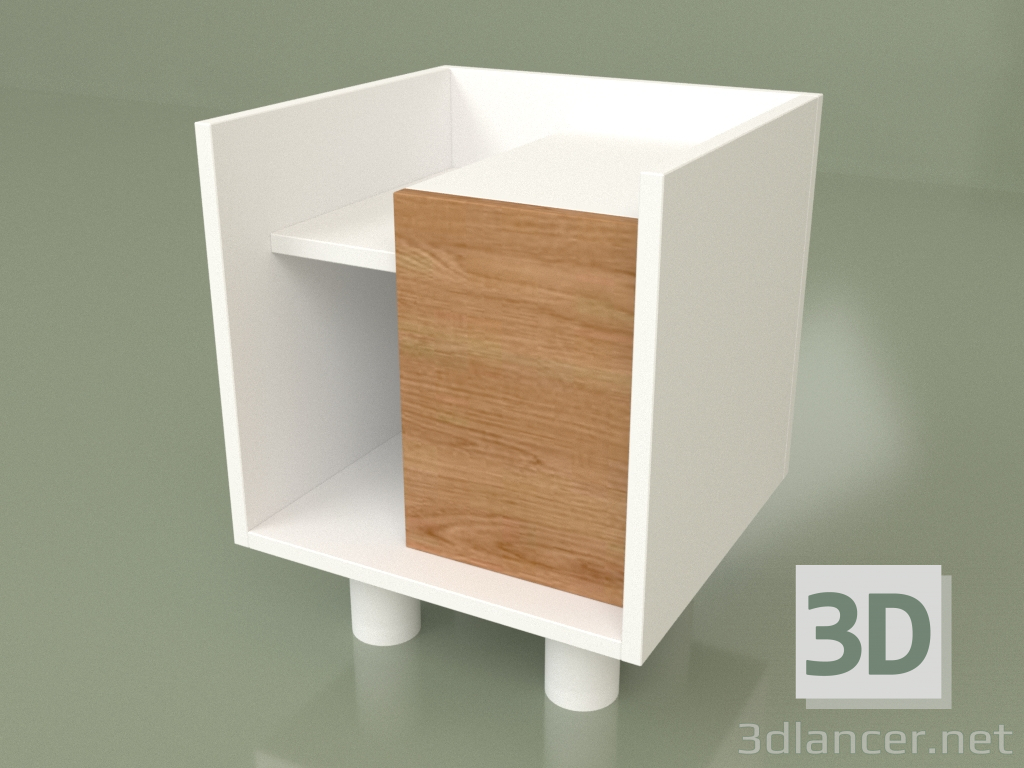 modello 3D Comodino con ripiano (30251) - anteprima