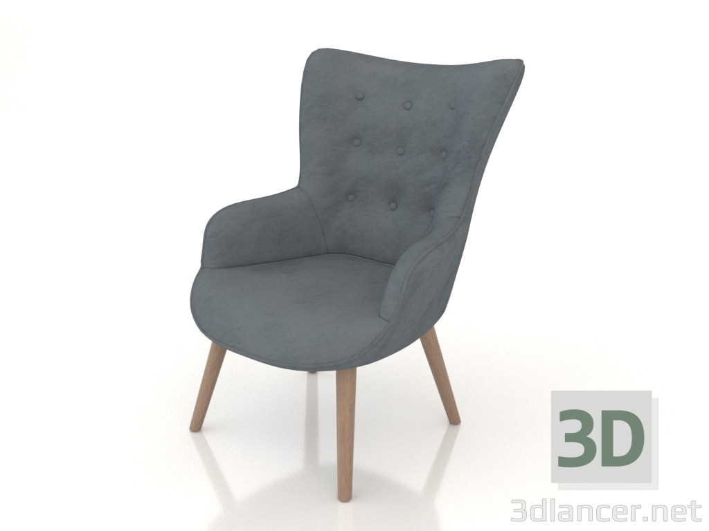 modello 3D Poltrona Hygge (grafite) - anteprima