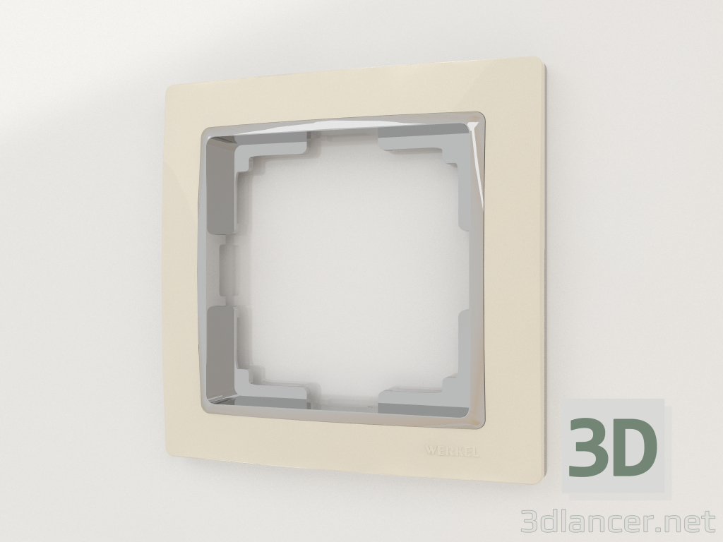 modello 3D Telaio per 1 montante Snabb (avorio-cromo) - anteprima