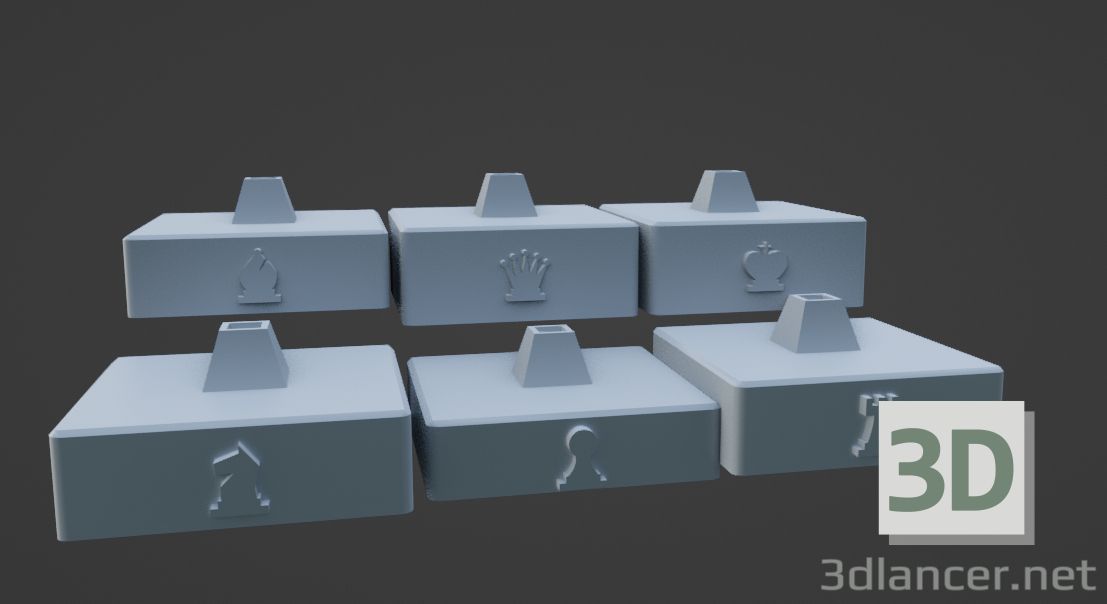 3d model Bases para Ajedrez - vista previa