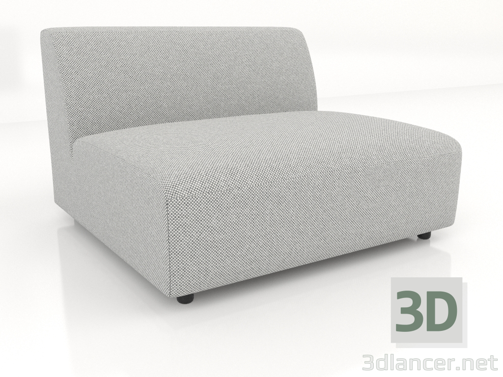 3D modeli Kanepe modülü 1 kişilik (XL) 103x100 - önizleme