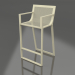 3d model High stool with a high back and armrests (Gold) - preview