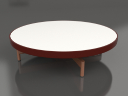 Table basse ronde Ø90x22 (Rouge vin, DEKTON Zenith)