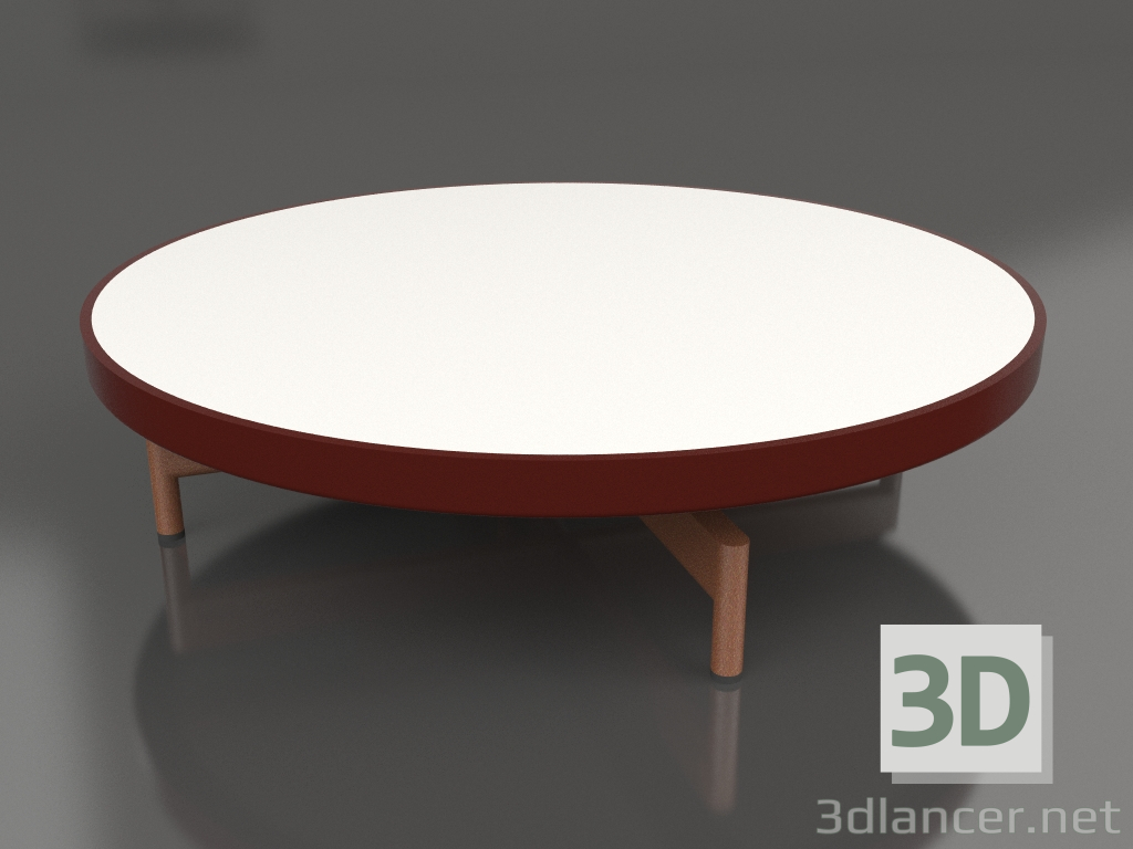 3d model Mesa de centro redonda Ø90x22 (Rojo vino, DEKTON Zenith) - vista previa