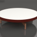 3d model Mesa de centro redonda Ø90x22 (Rojo vino, DEKTON Zenith) - vista previa