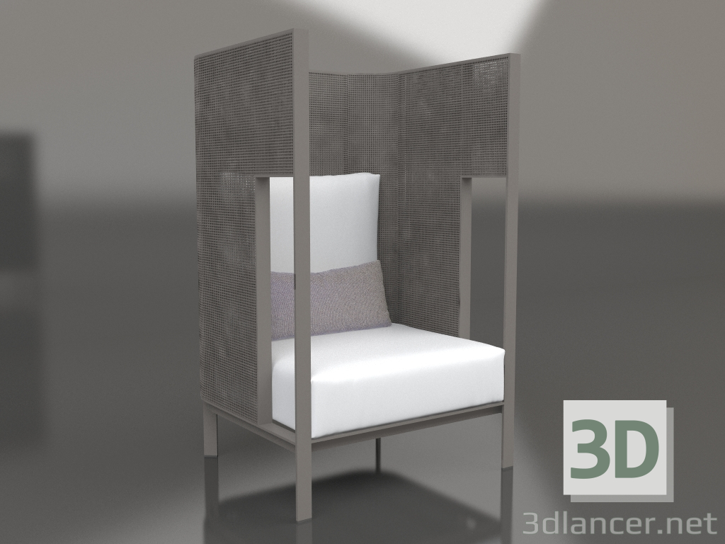 3d model Chaise longue capullo (gris cuarzo) - vista previa