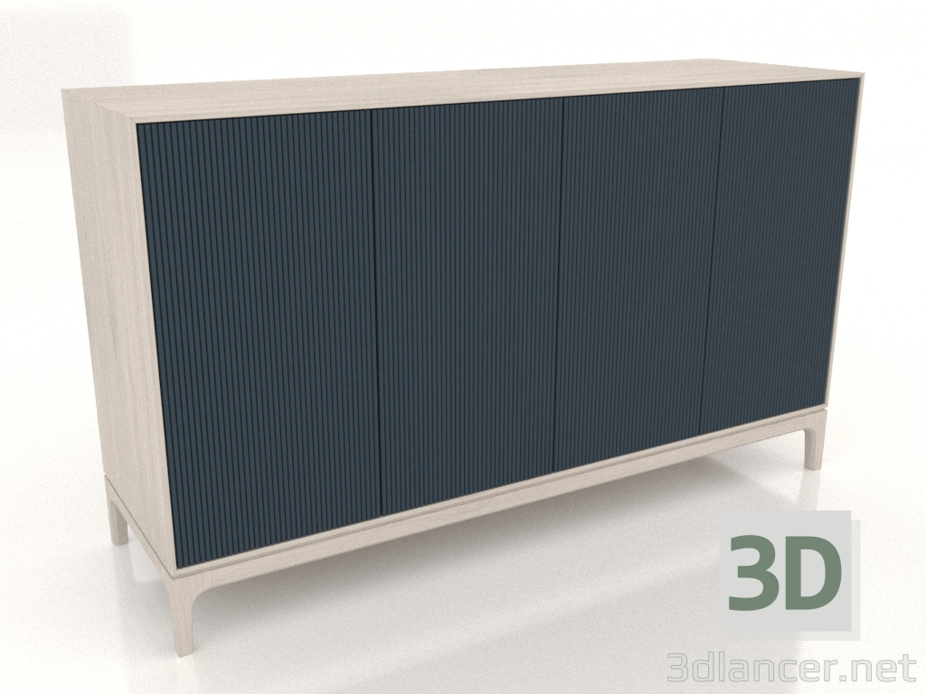 modello 3D Mobile TV FARGO con frontali fresati 1600x500x950 mm (cobalto scuro, rovere sbiancato, opzione 3) - anteprima