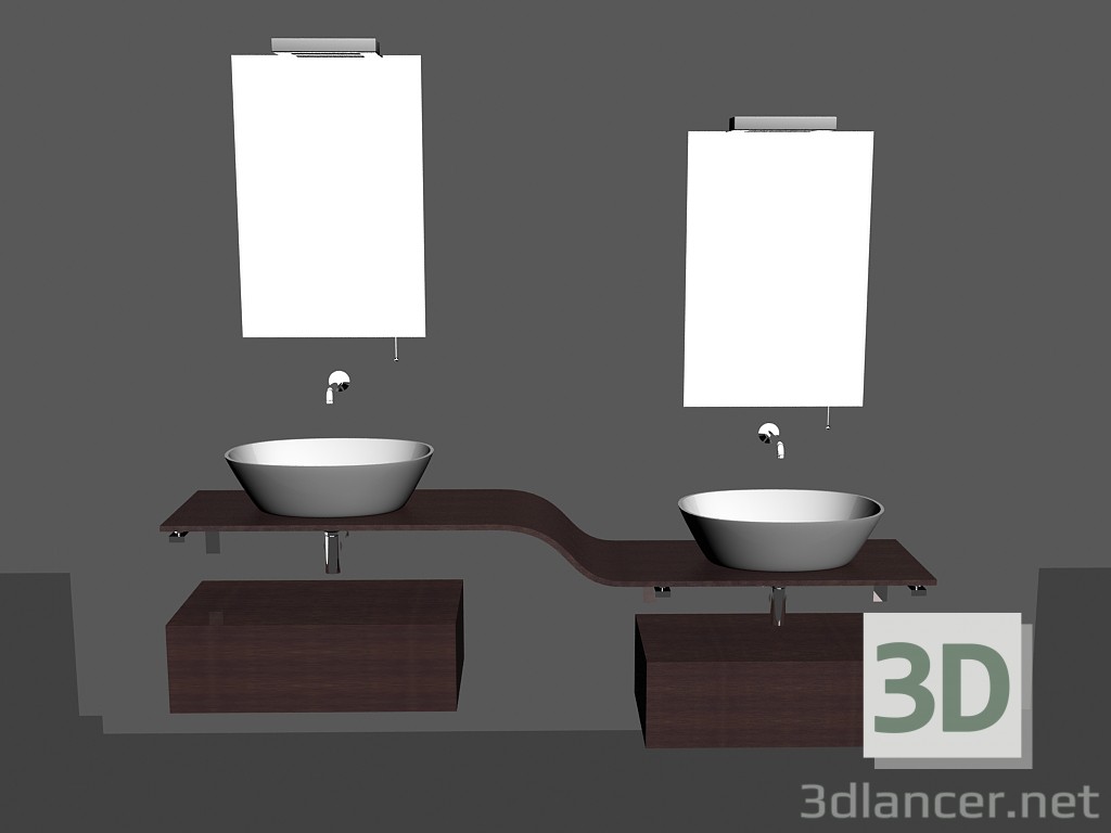 3D Modell Modulares System für Bad (Lied) (15) - Vorschau