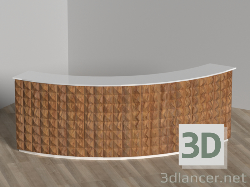 Mostrador de recepcionista 3D modelo Compro - render