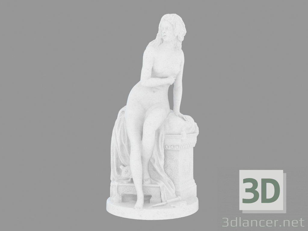 3d model Marble sculpture Psyche Abandoned - preview