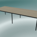 Modelo 3d Mesa retangular Base 300x110 cm (Carvalho, Preto) - preview