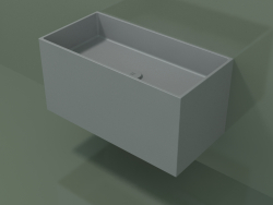 Lavabo suspendu (02UN42101, gris argenté C35, L 72, P 36, H 36 cm)