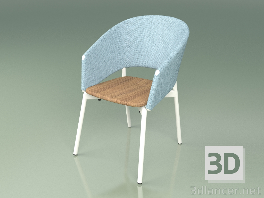 3D modeli Konforlu koltuk 022 (Metal Süt, Gökyüzü) - önizleme