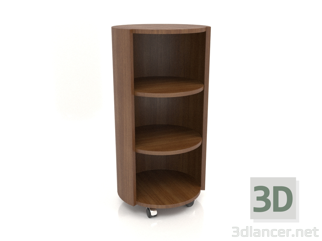 3d модель Стелаж на коліщатках TM 09 (D=503х981, wood brown light) – превью