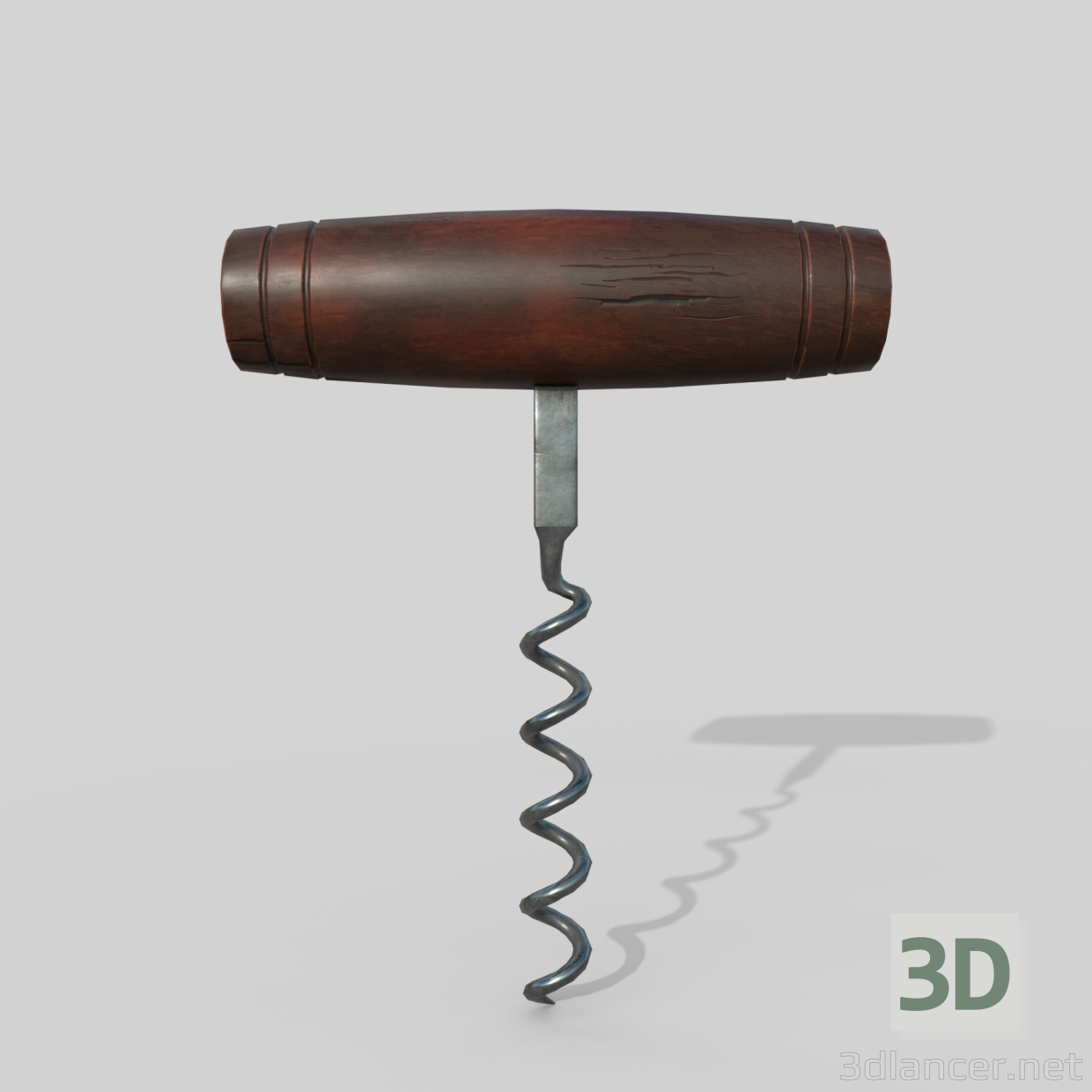 3d WINE CORKSCREW model buy - render