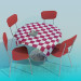 3d model A table in the cafe - preview