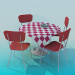 3d model A table in the cafe - preview