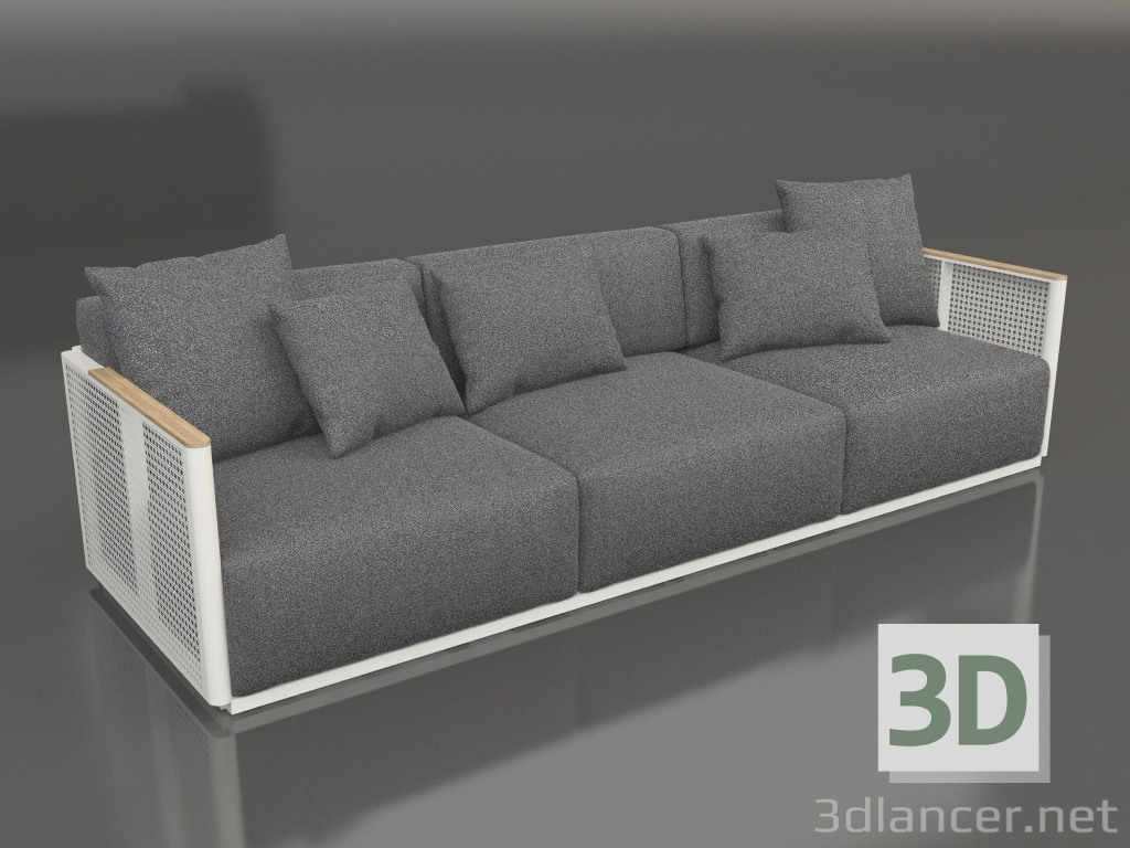 3d model 3-seater sofa (Agate gray) - preview