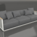 3d model 3-seater sofa (Agate gray) - preview