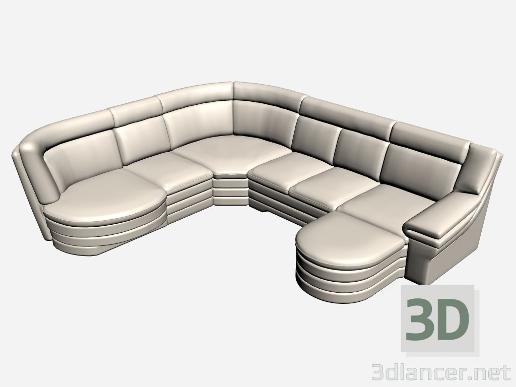 modello 3D Angolo divano gras - anteprima