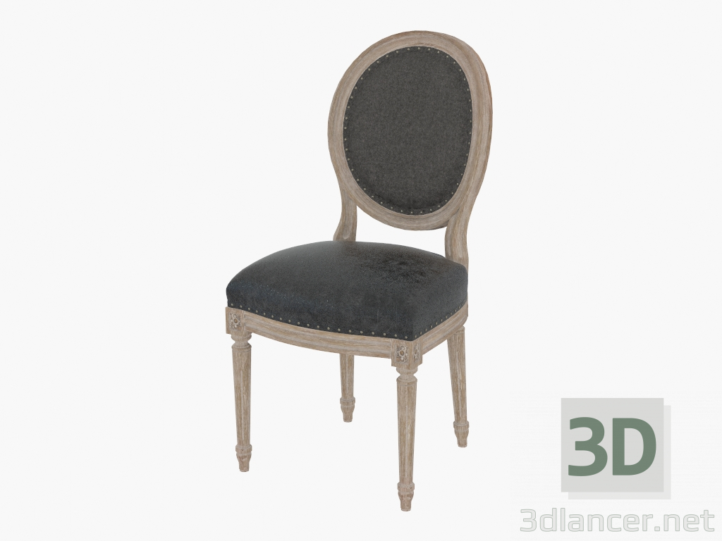 Modelo 3d cadeira de jantar francês do vintage LOUIS SLATE cadeira lateral ROUND (8827.0003.1104) - preview