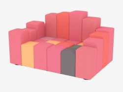 Sillón modular de bloques.