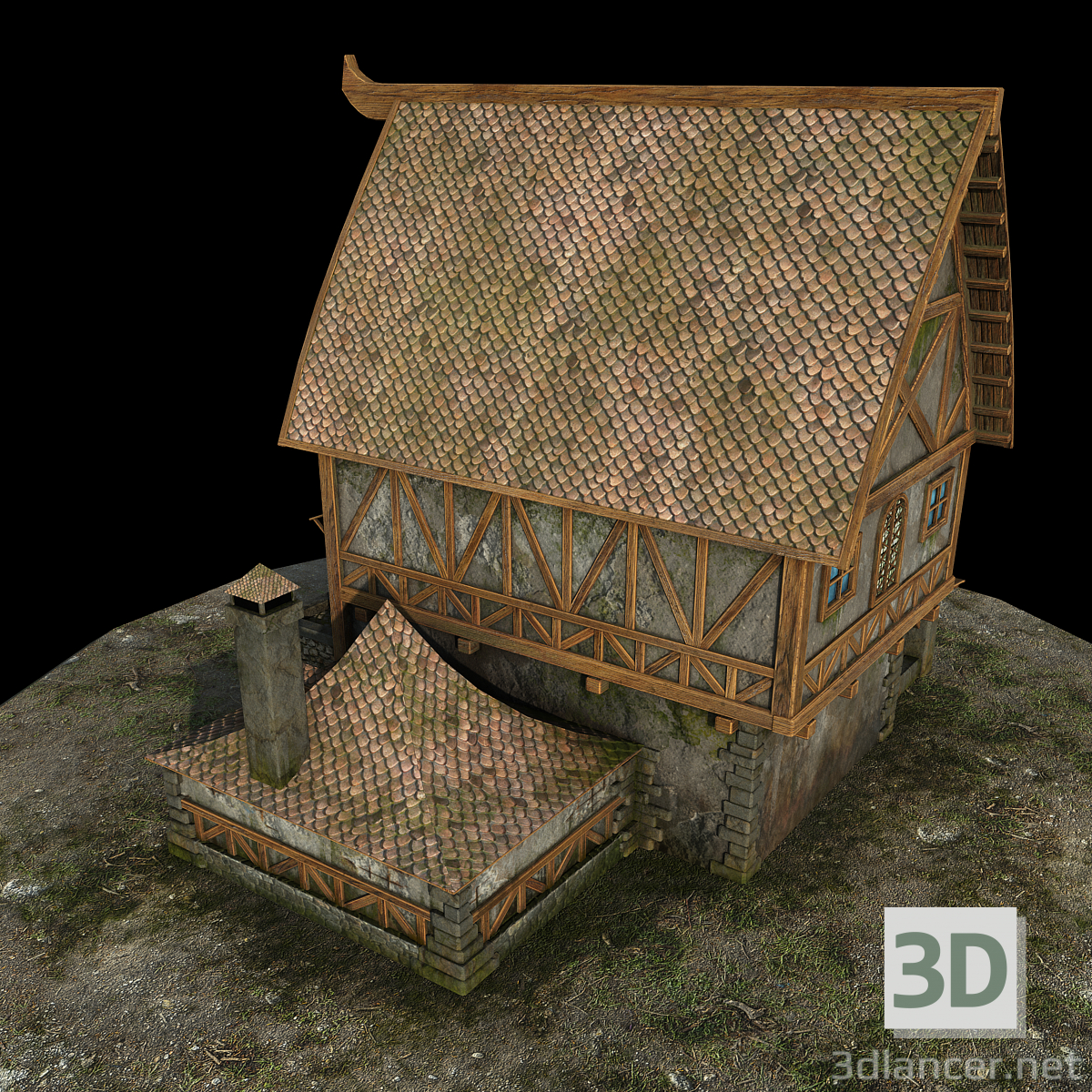 Landhaus 3D-Modell kaufen - Rendern