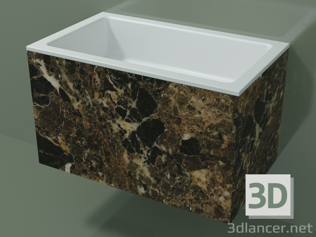 modèle 3D Lavabo suspendu (02R132101, Emperador M06, L 60, P 36, H 36 cm) - preview