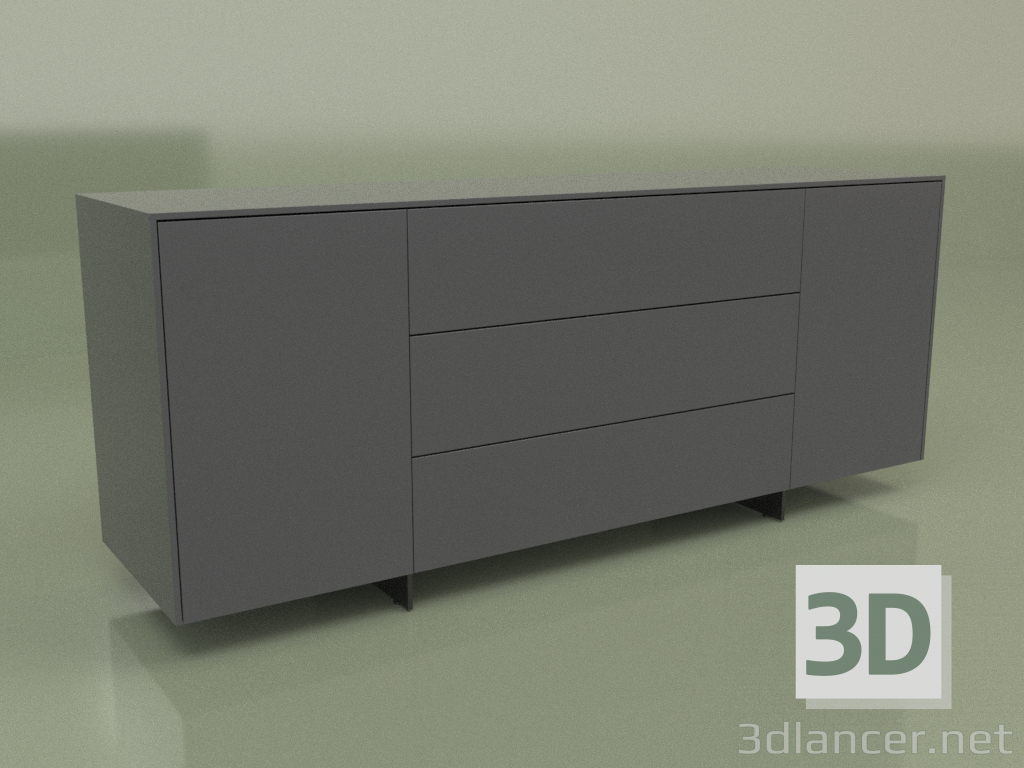 3d model Cajonera CN 230 (Antracita) - vista previa