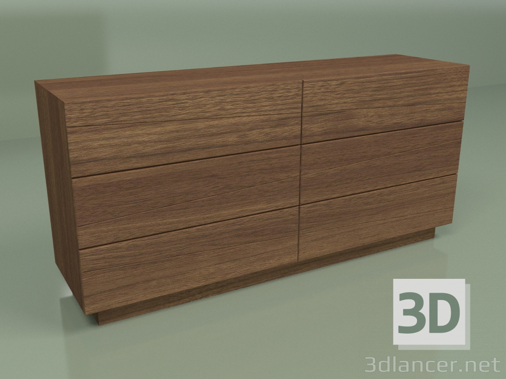 3d model Cajonera Bora 160 cm - vista previa