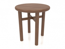 Tabouret (extrémité arrondie) JT 032 (D=400x430, bois brun clair)