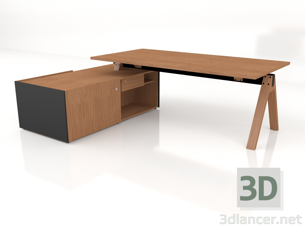 modèle 3D Table de travail Viga Executive V06L (2344x1801) - preview