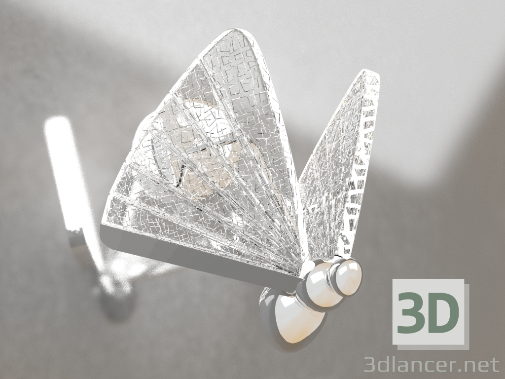 Modelo 3d Arandela Borboleta cromada (08444.02) - preview