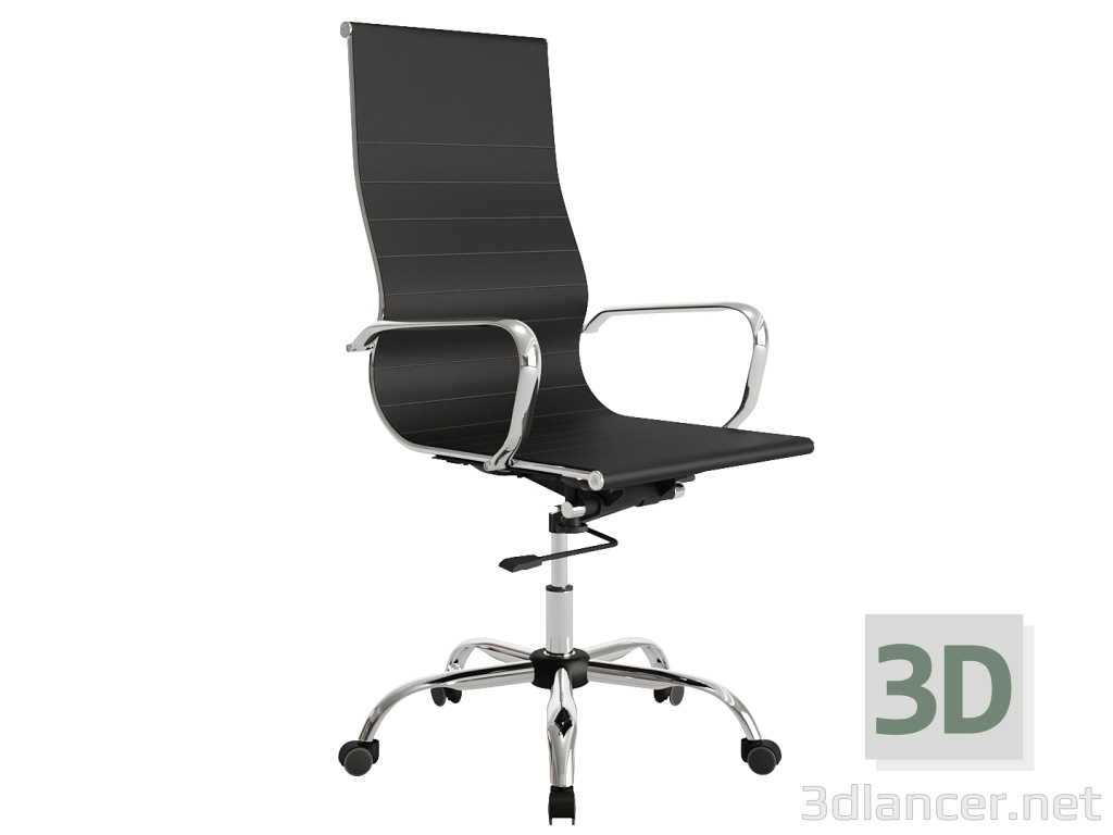 3d Office chair - Full size black chair model buy - render