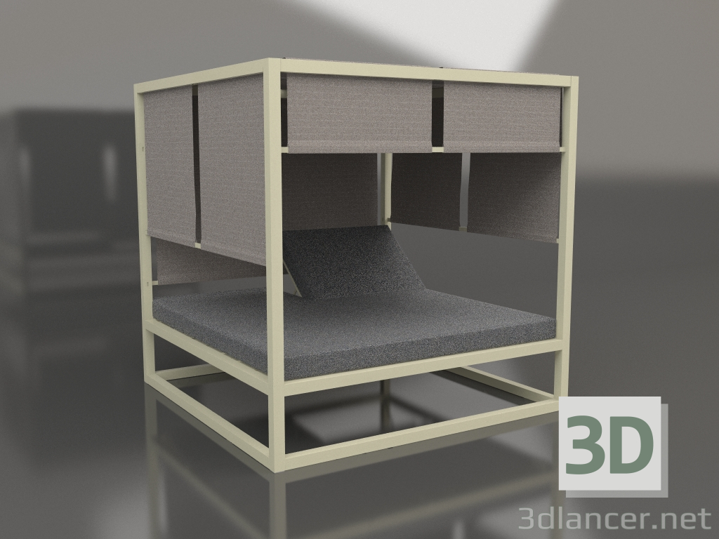 modello 3D Divano rialzato (Oro) - anteprima