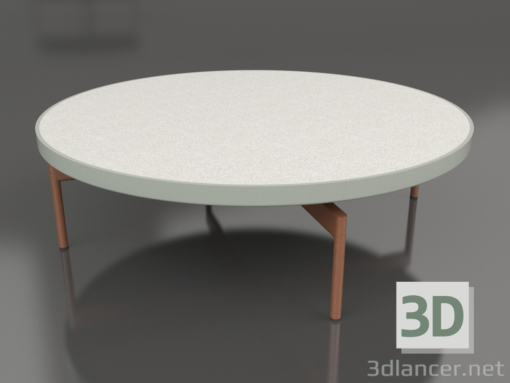 3d model Mesa de centro redonda Ø120 (Gris cemento, DEKTON Sirocco) - vista previa